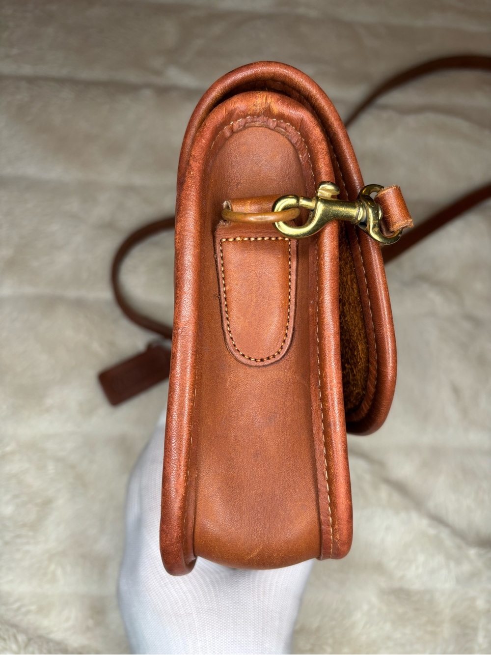 Vintage Coach 348 Brown Leather Crossbody Shoulder Bag Made in USA - Picture 9 of 16